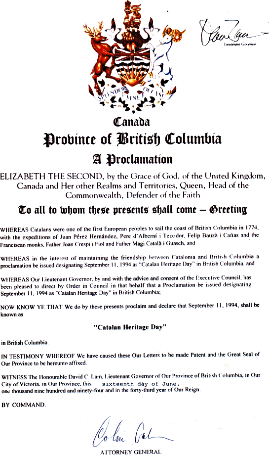 proclamació del Catalan Heritage Day