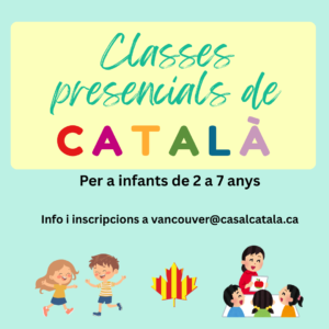 In-person Catalan classes for children 2026–2027